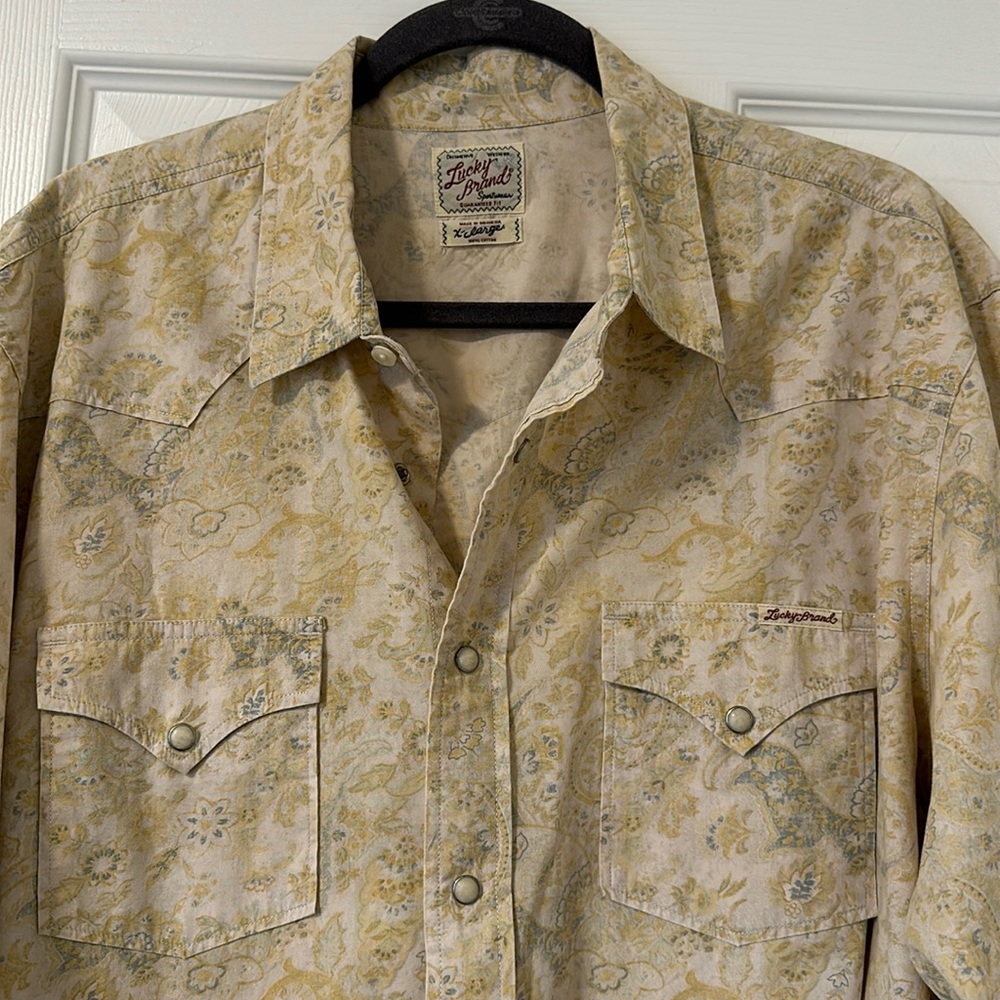 Lucky Brand Western style men’s shirt size XL